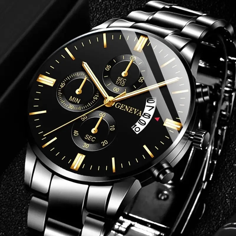Relógio Masculino Geneva - Luxo, Elegância, Durabilidade e Estilo para Homens de Sucesso