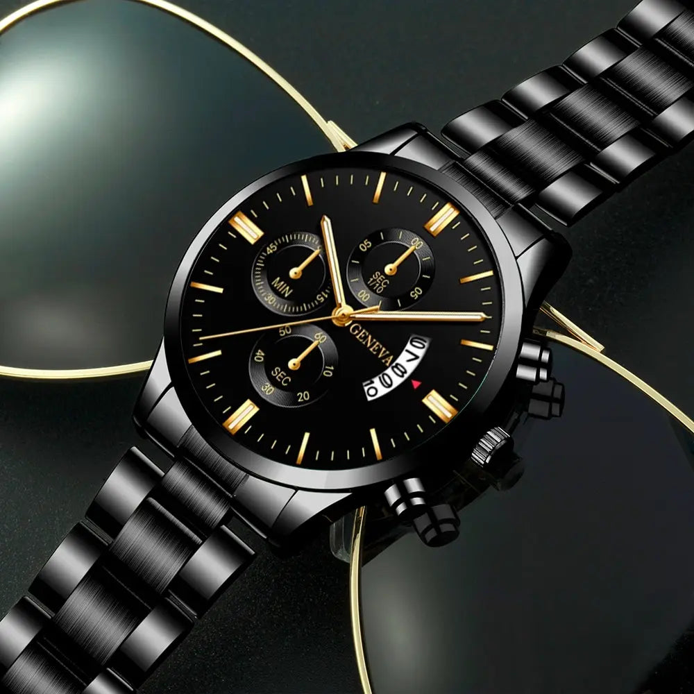Relógio Masculino Geneva - Luxo, Elegância, Durabilidade e Estilo para Homens de Sucesso